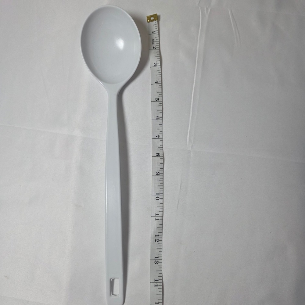 Vintage Rowoco White Melamine Spoon 14 Inch Long Handle Dishwasher Safe 0-2005 - Picture 4 of 4